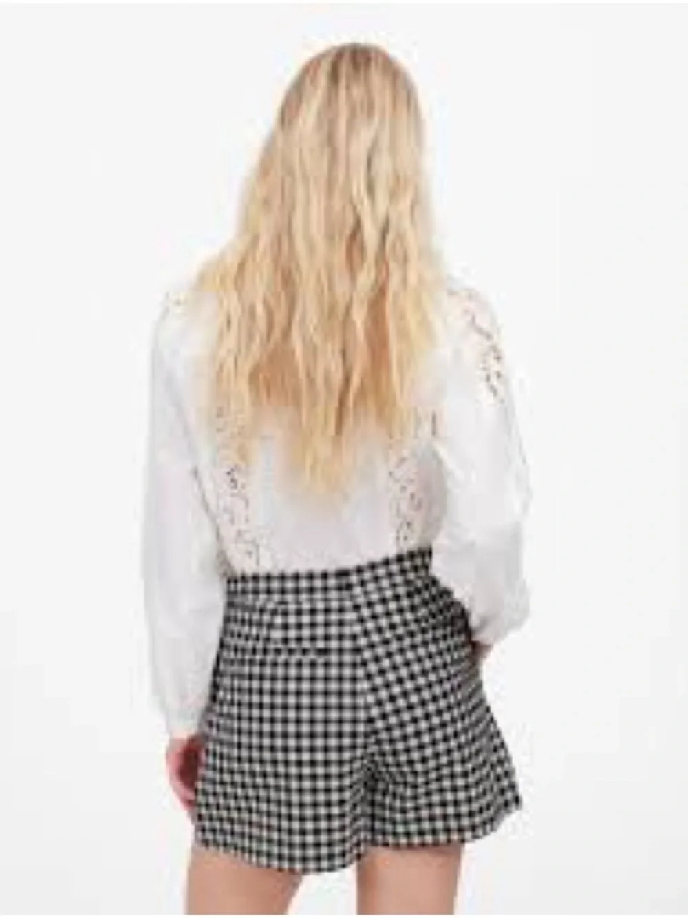 Madewell Black & White Gingham Pleated Skort - Picture 3 of 6